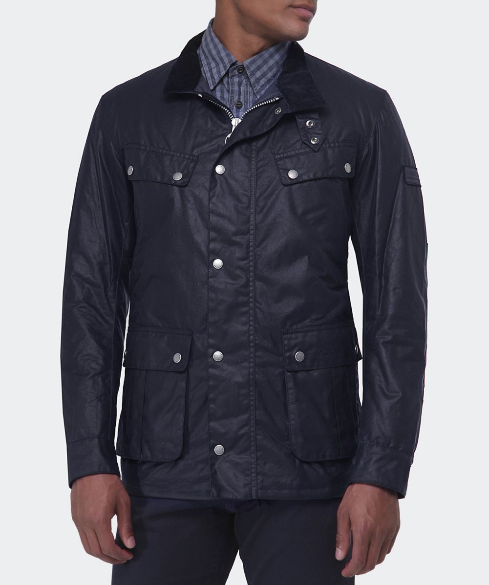 Barbour Waxed Duke Jacket in Blue for Men Lyst