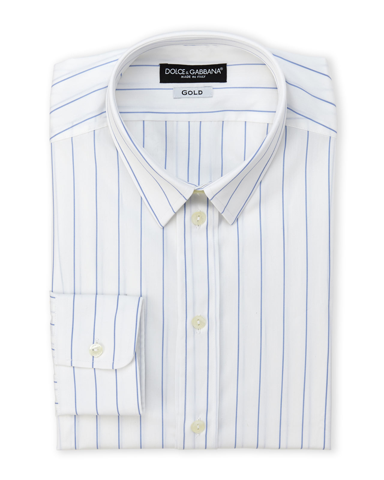 Dolce & gabbana Boxed Gold Fit Thin Stripe Dress Shirt in Gray for Men ...