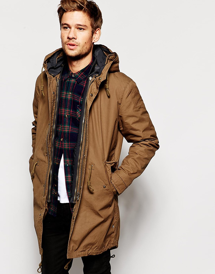 Mens brown parka Clearance