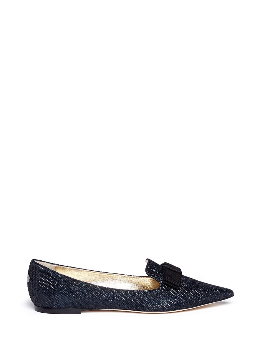 jimmy choo glitter flat