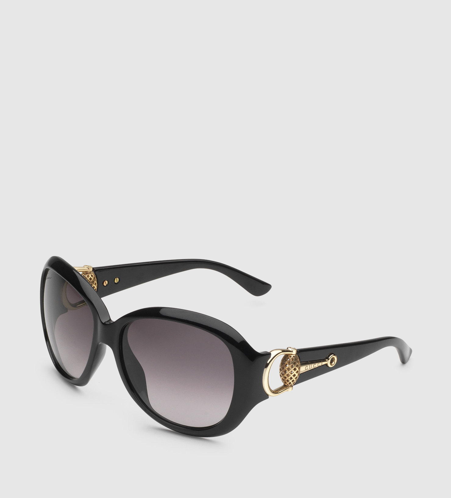 Gucci Ovalframe Horsebit Sunglasses in Black Lyst