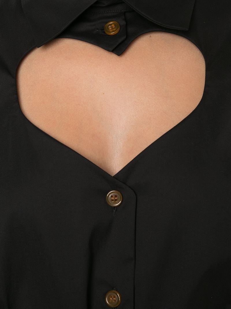 black cut shirt