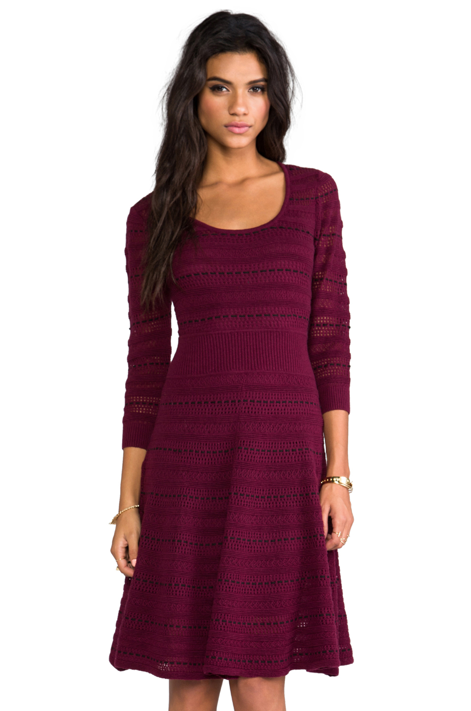 Catherine Malandrino Assunta Long Sleeve Fit and Flare ...