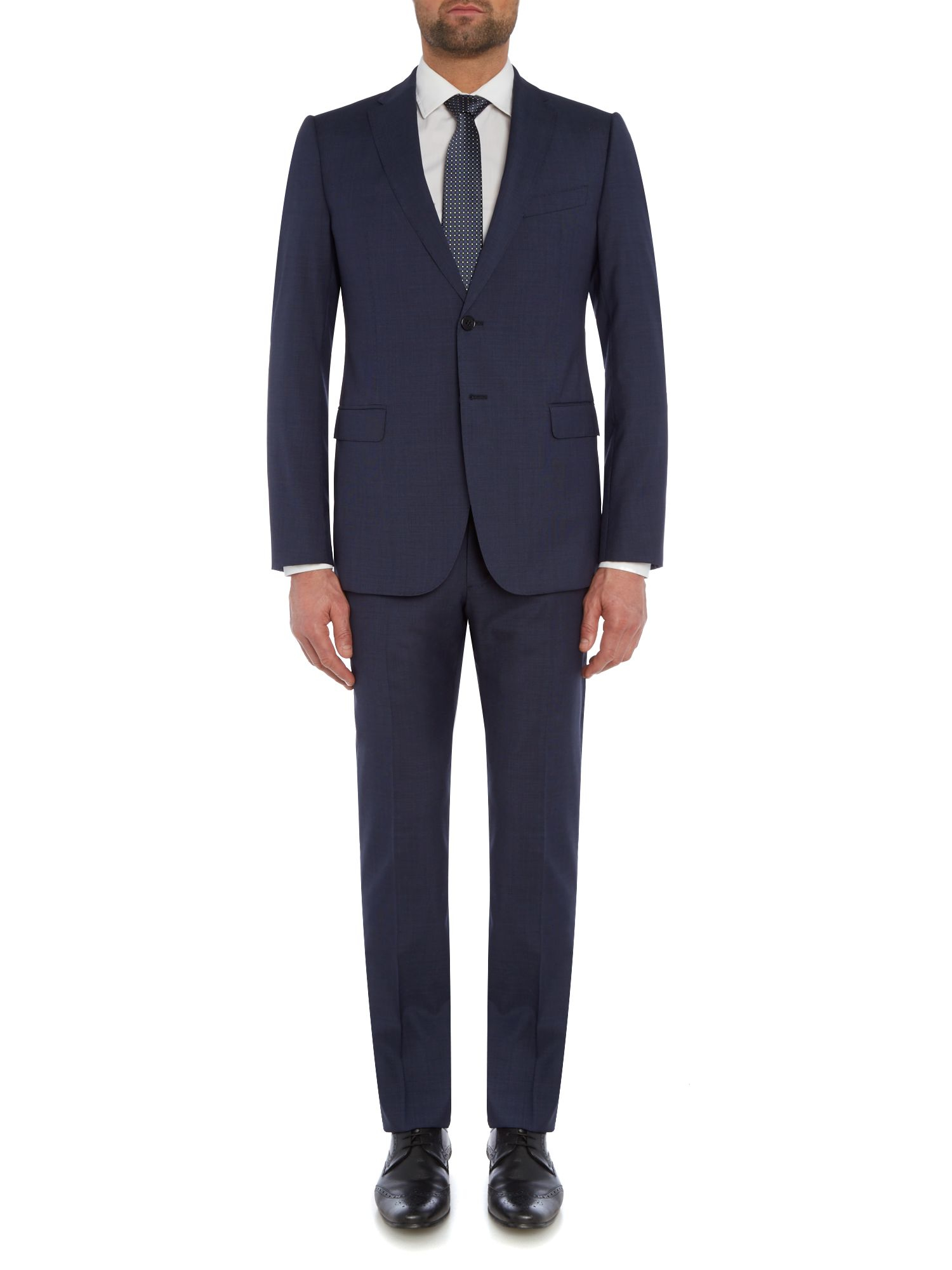 Armani Slim Texture Suit in Blue for Men | Lyst
