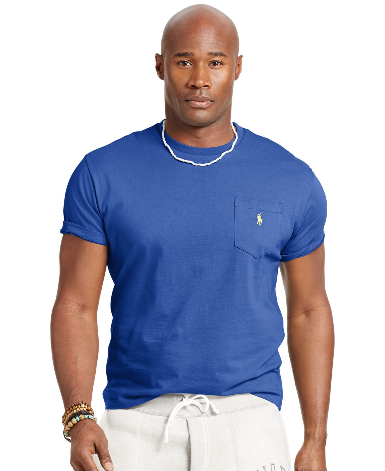 Polo Ralph Lauren Big & Tall Jersey Pocket T-Shirt in Blue for Men ...