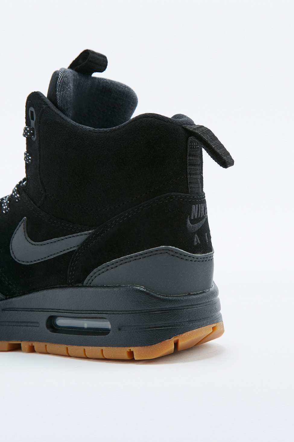 Nike Leather Air Max 1 Black Trainer Boots for Men - Lyst