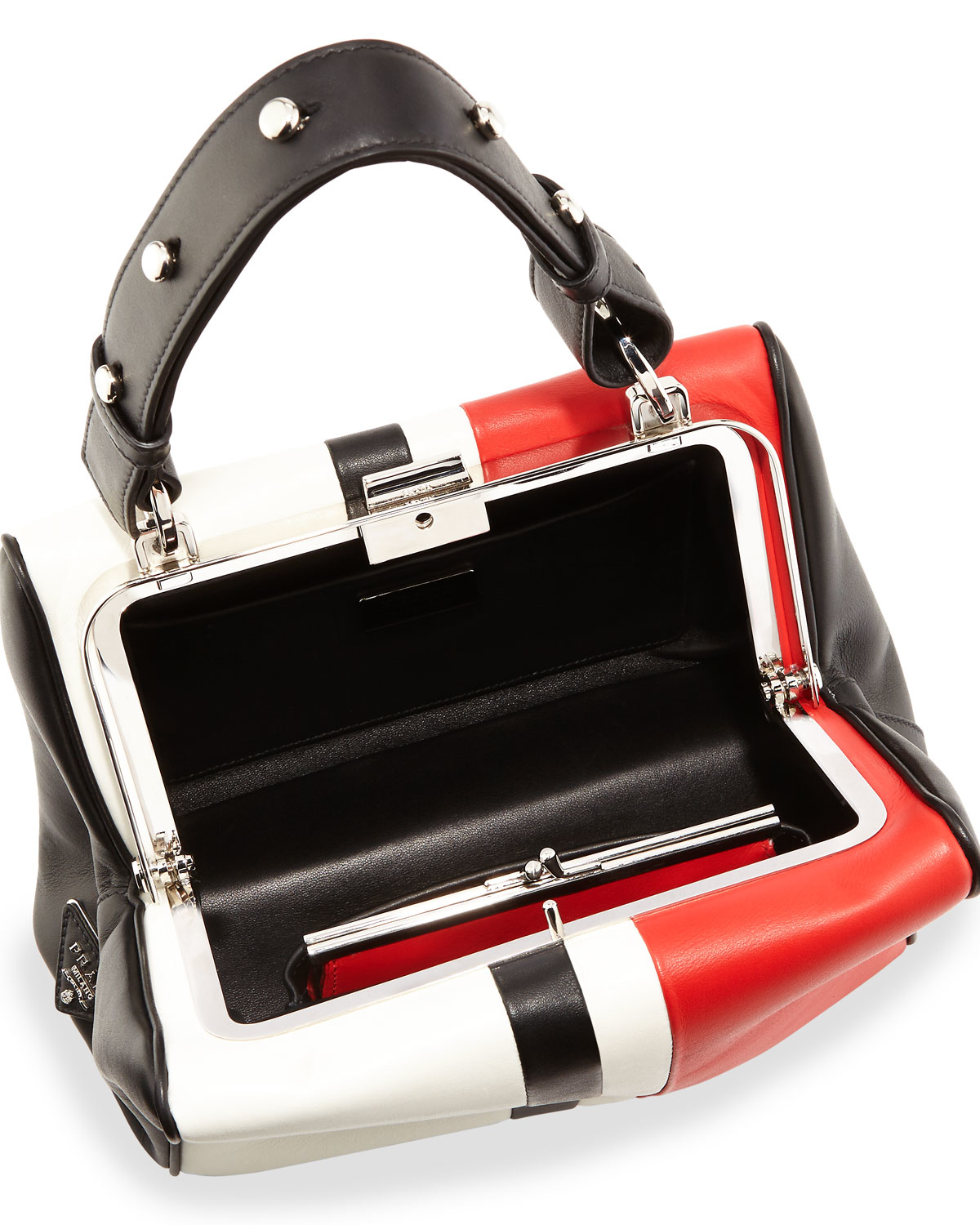 replica prada saffiano handbags - Prada Calf Baiadera Small Hinge-frame Bag in Multicolor (MULTI) | Lyst