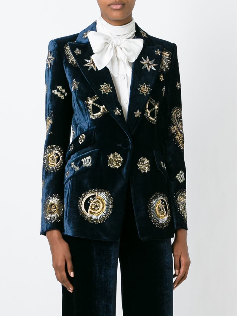 Emilio Pucci Zodiac Embellished Velvet 
