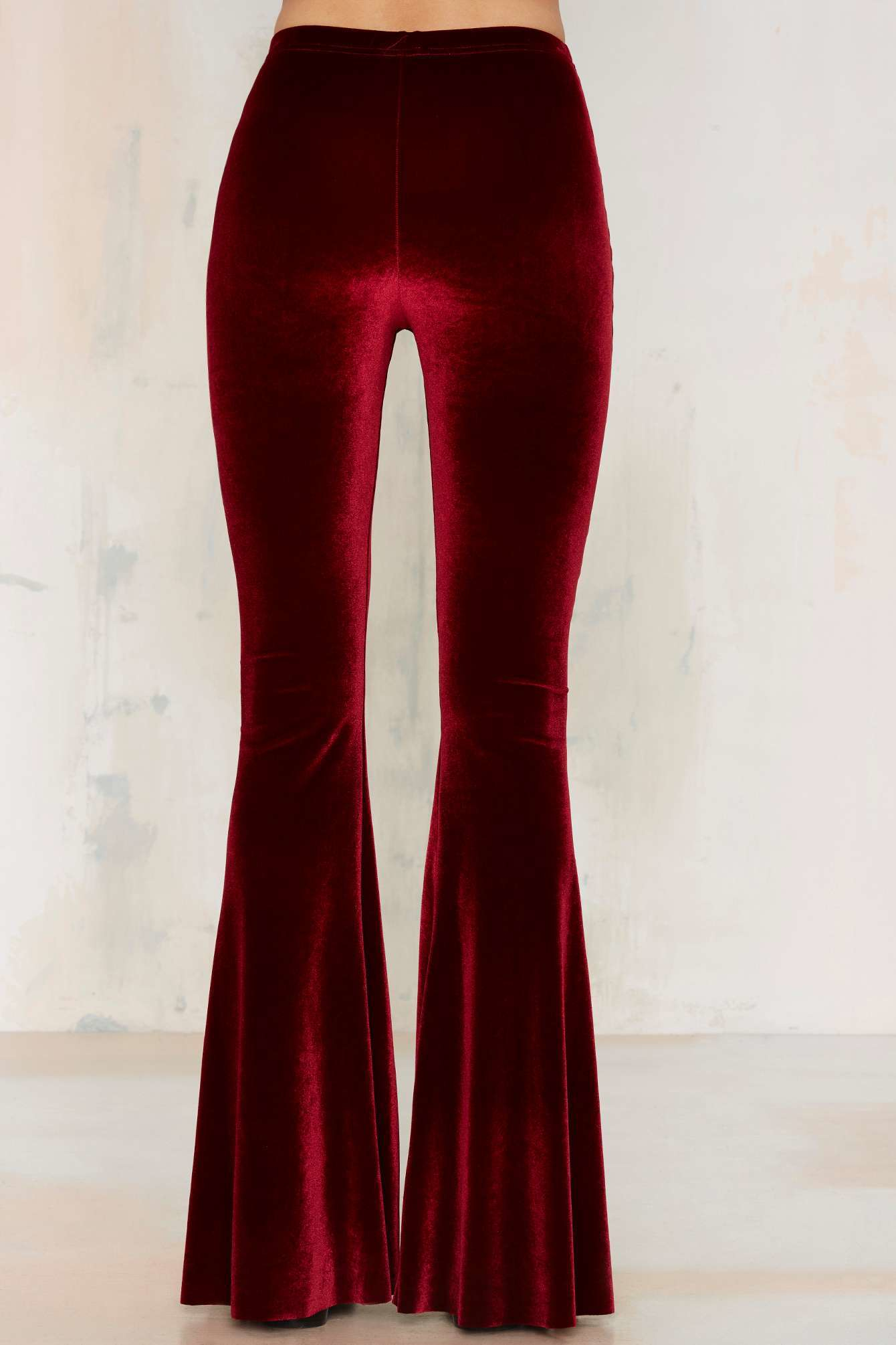 velvet flare pants