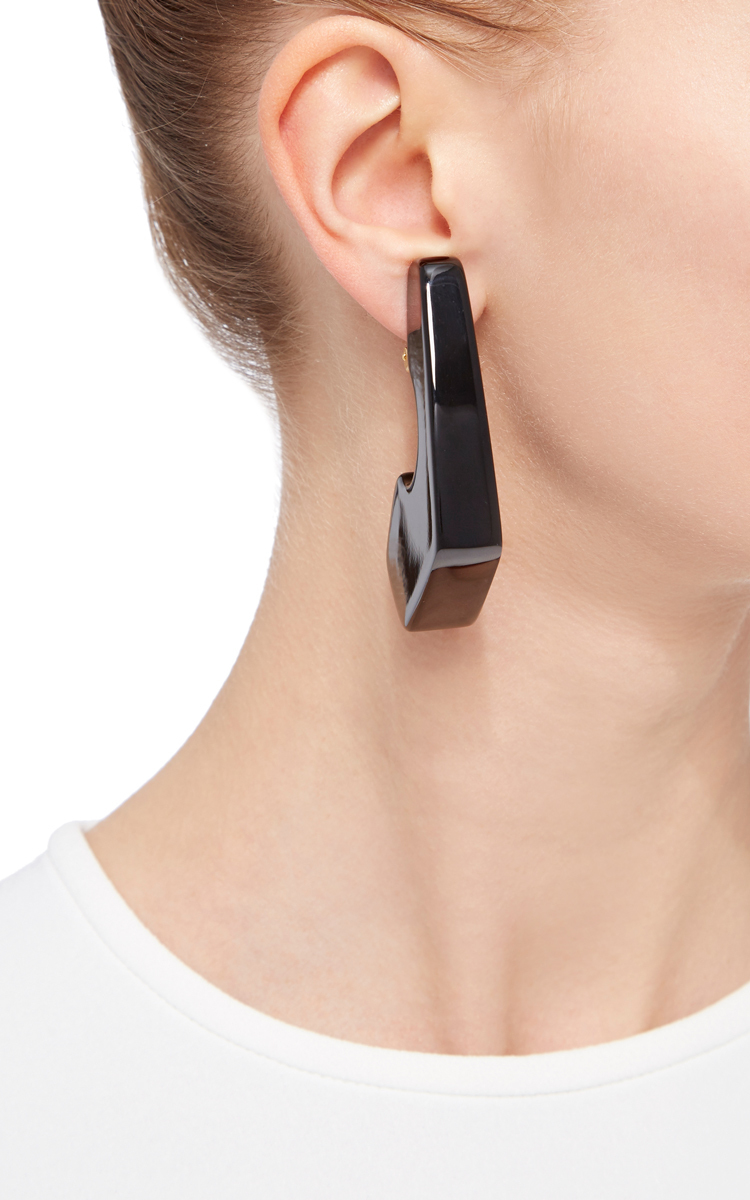 Marni Resin Geometric Earrings In Black Lyst Marni Resin Geometric Earrings In Black