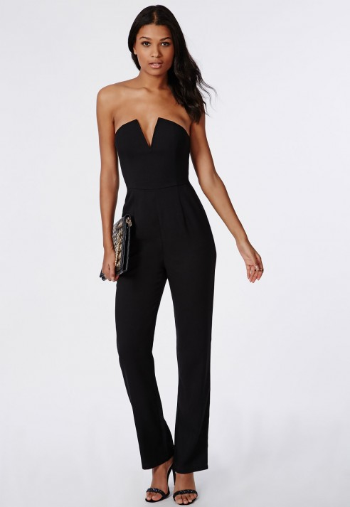 missguided bandeau jumpsuit