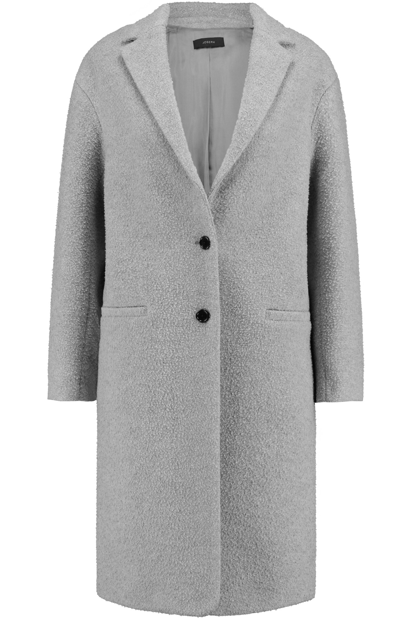 JOSEPH Teddy Textured Wool-blend Coat in Gray - Lyst