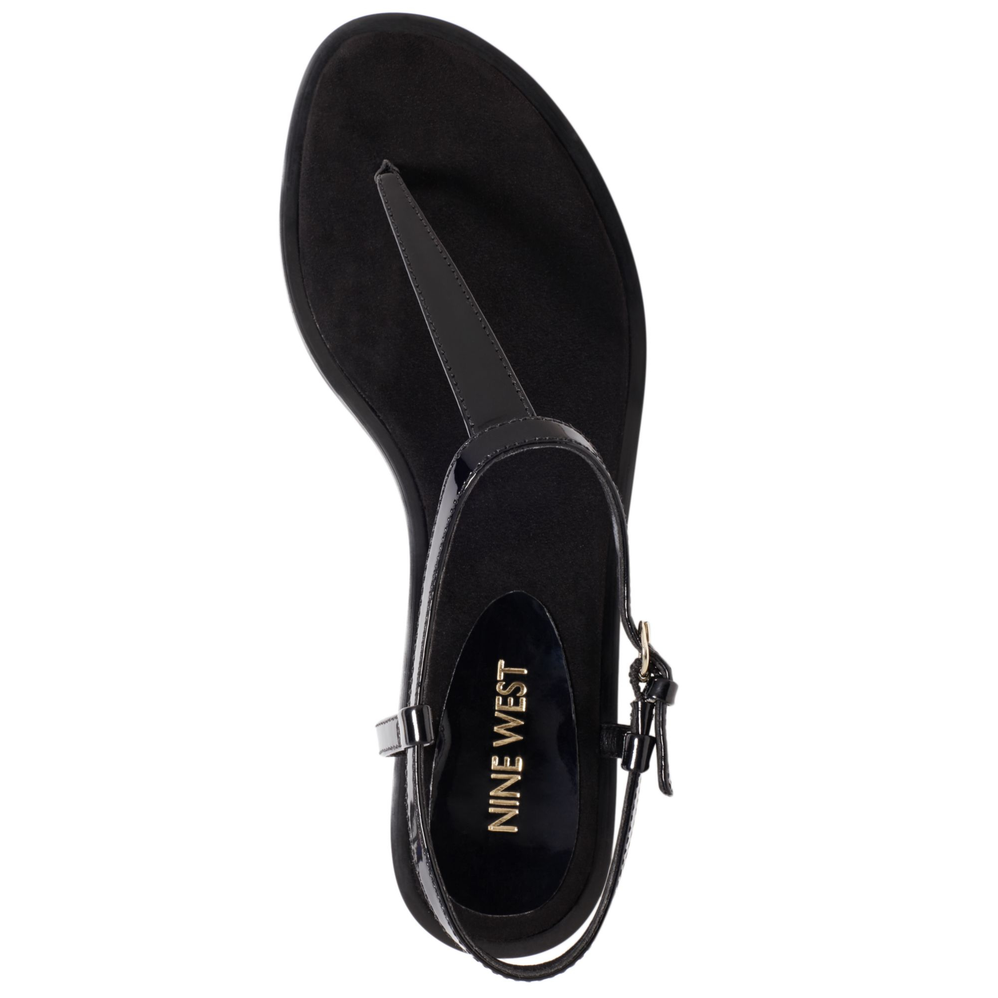 Nine West Venga Thong Sandals in Black | Lyst