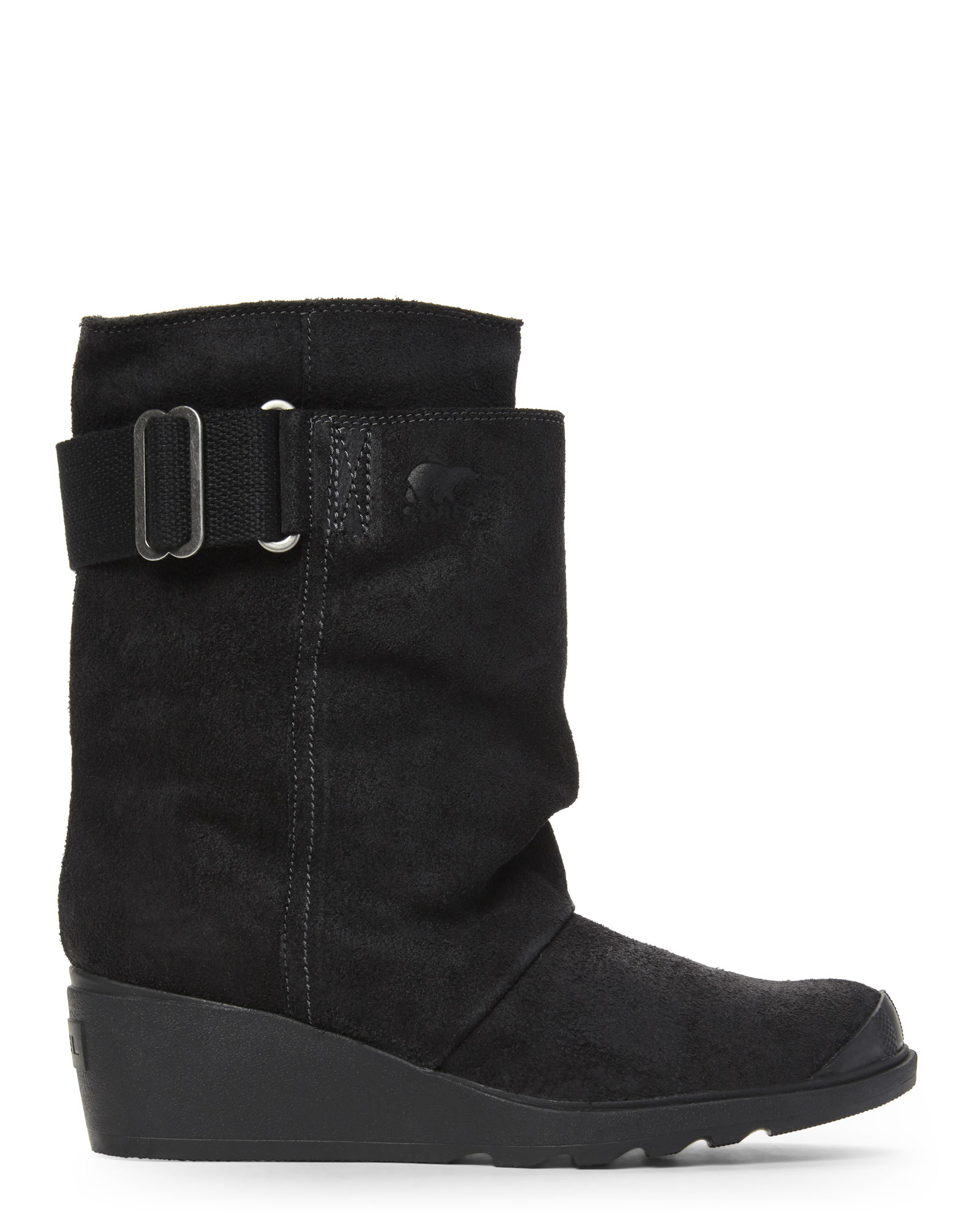 Sorel Black Toronto Mid Wedge Boots - Lyst