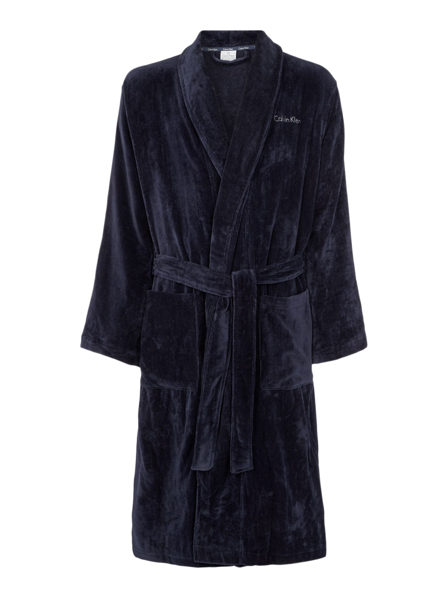 Calvin klein Velour Robe in Blue for Men Lyst