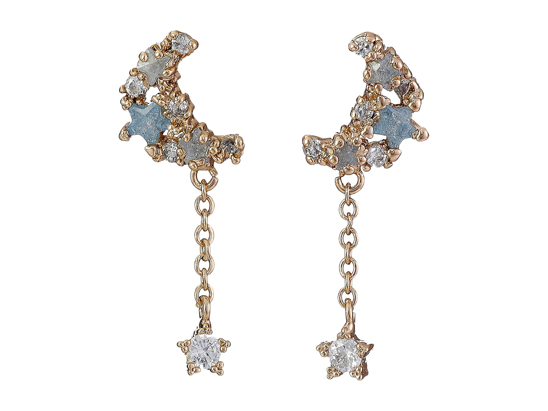 betsey johnson moon earrings