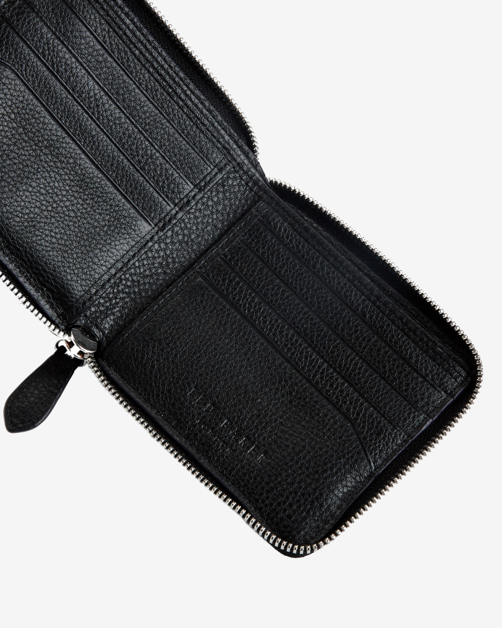 Ted Baker Zip Around Bi-fold Wallet in Black for Men - Lyst