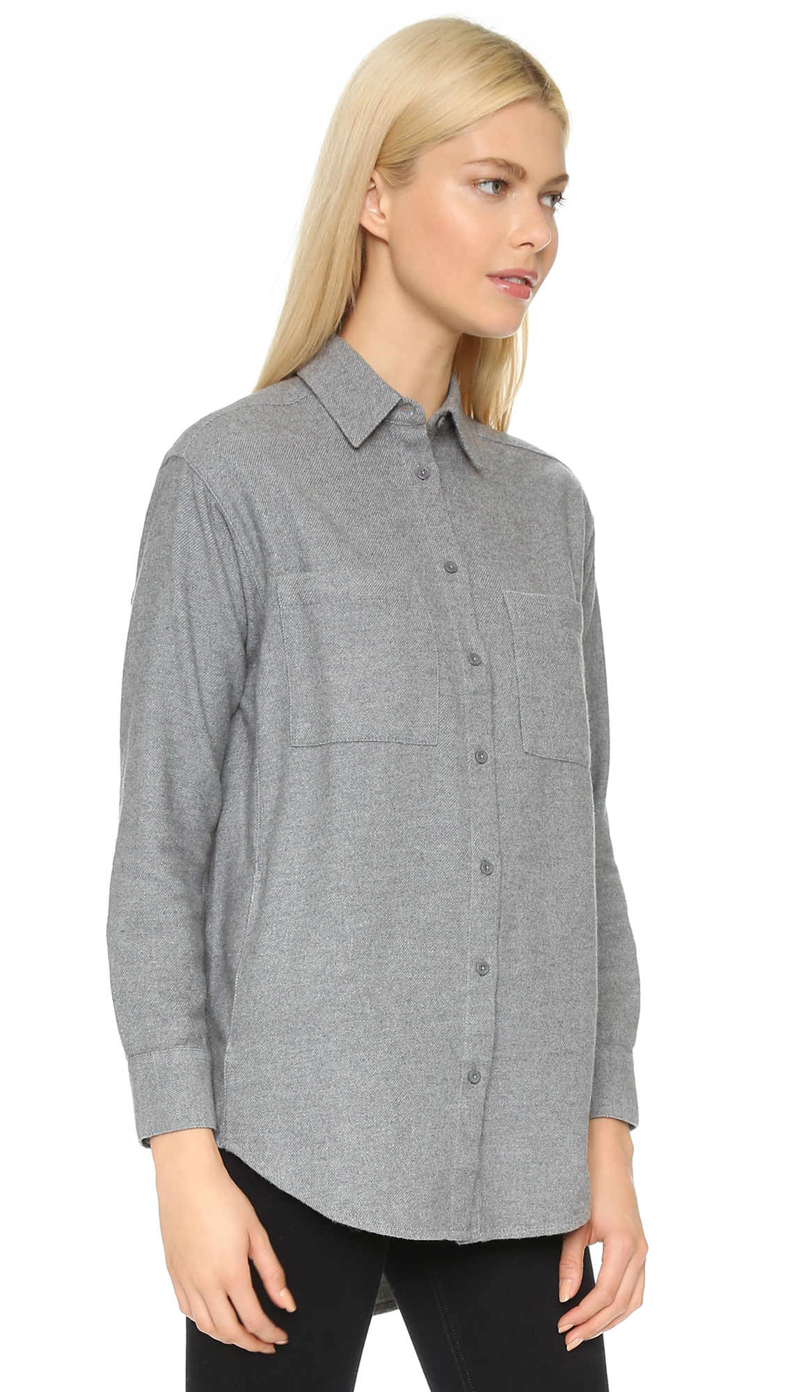 Lyst - Madewell Flannel Button Down Shirt in Gray