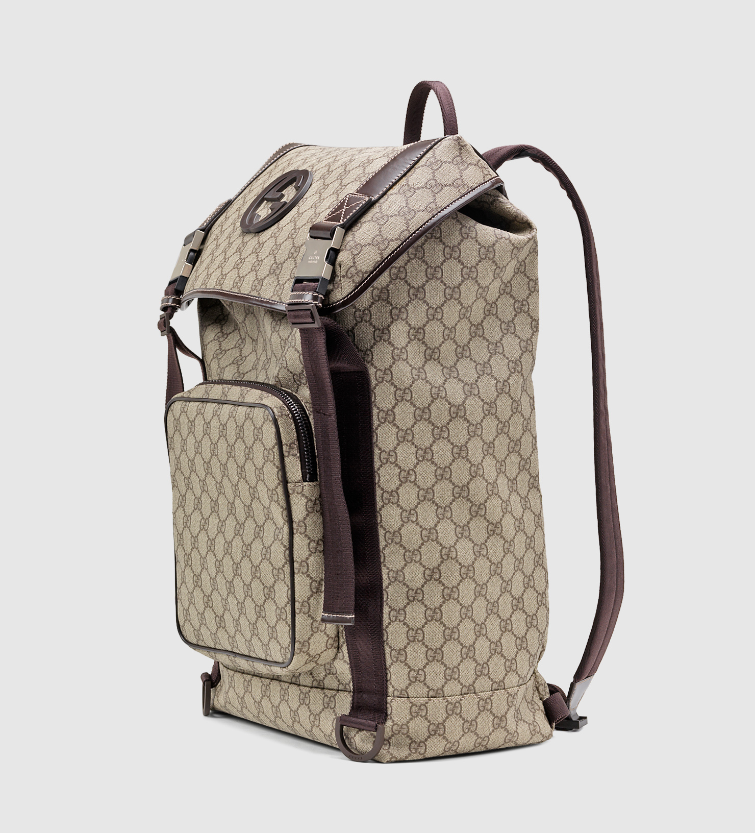 Gucci Gg Supreme Canvas Interlocking G Backpack in Natural for Men | Lyst