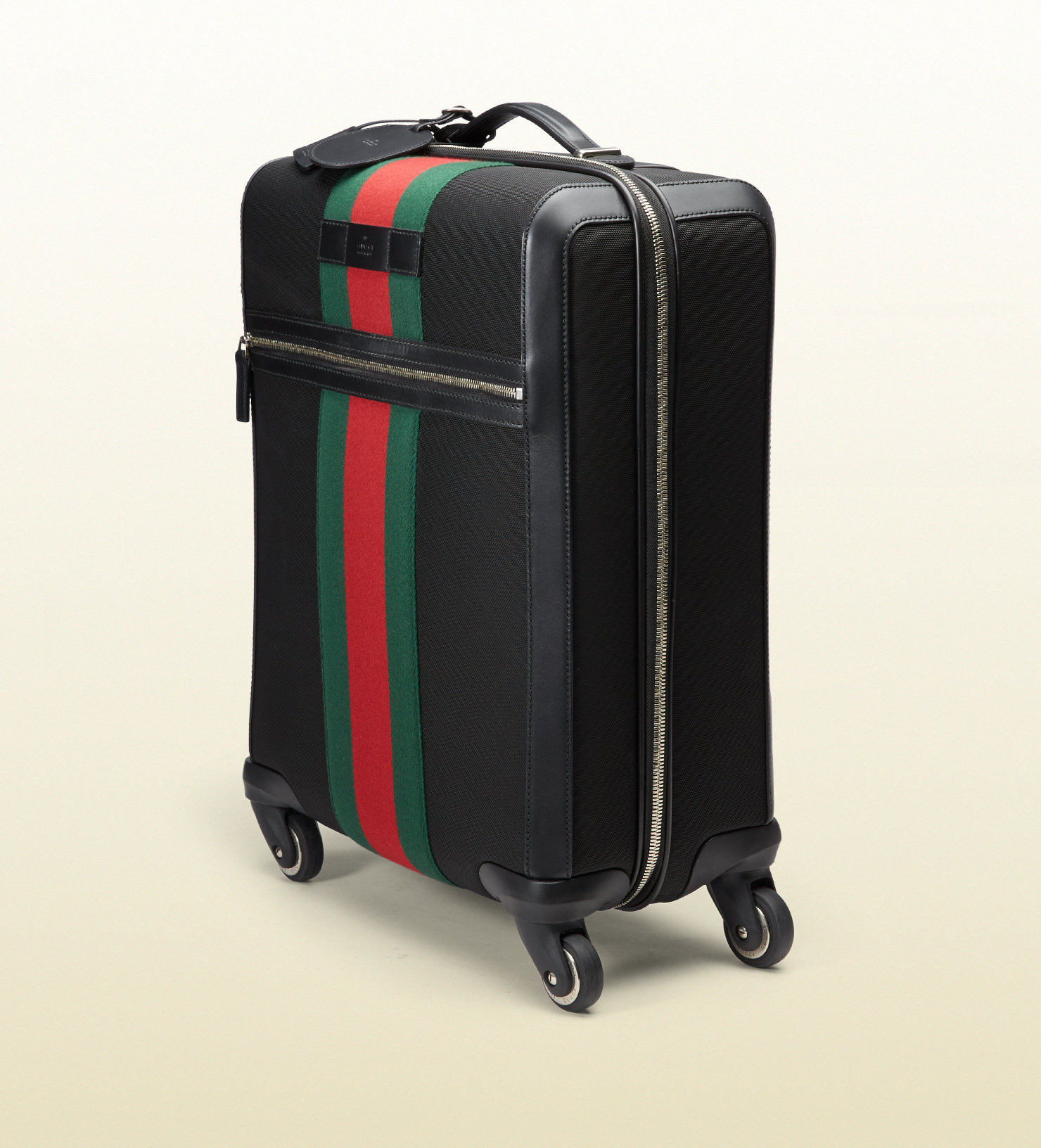black gucci luggage