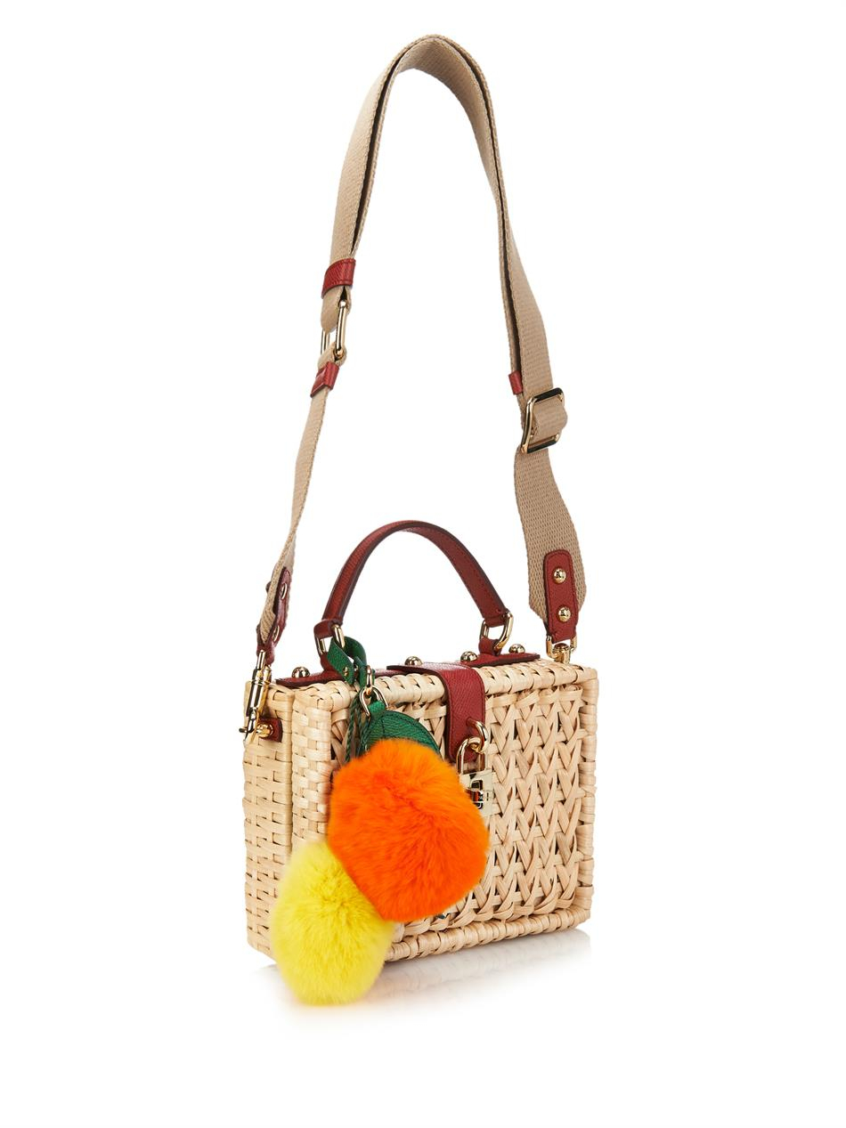 Raffia outlet box bag