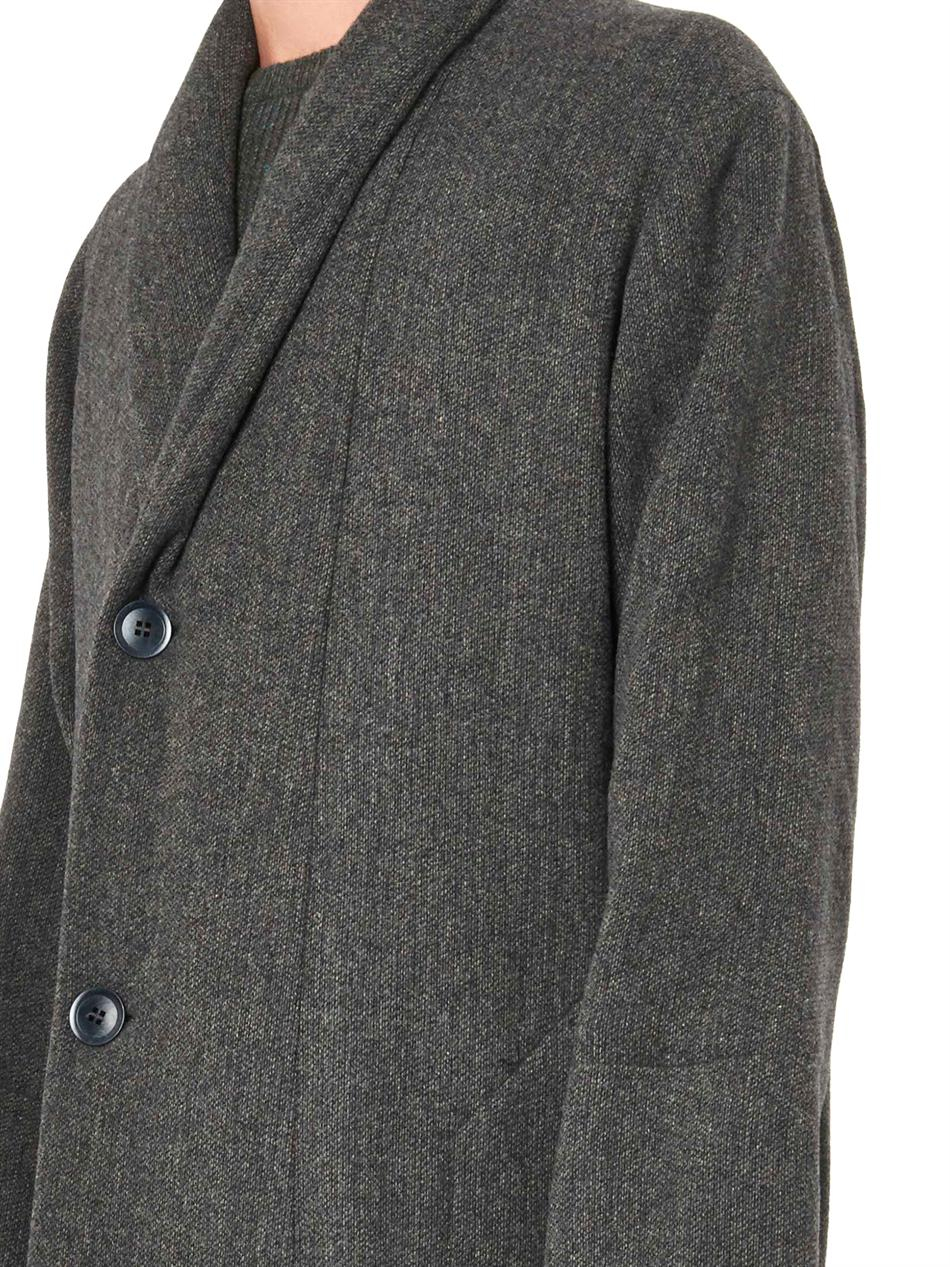 Lyst Christophe Lemaire Oversized Shawlcollar Wool Coat in Green for Men