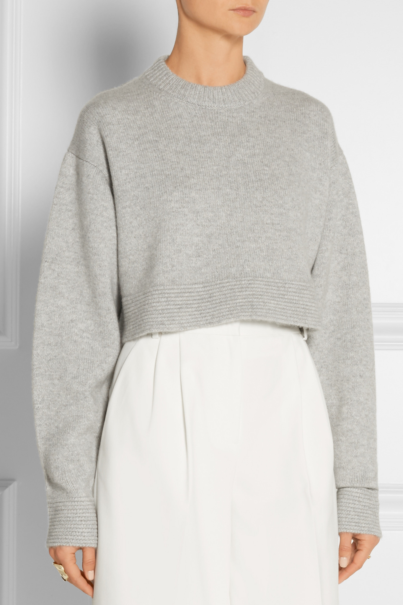 cropped cashmere turtleneck