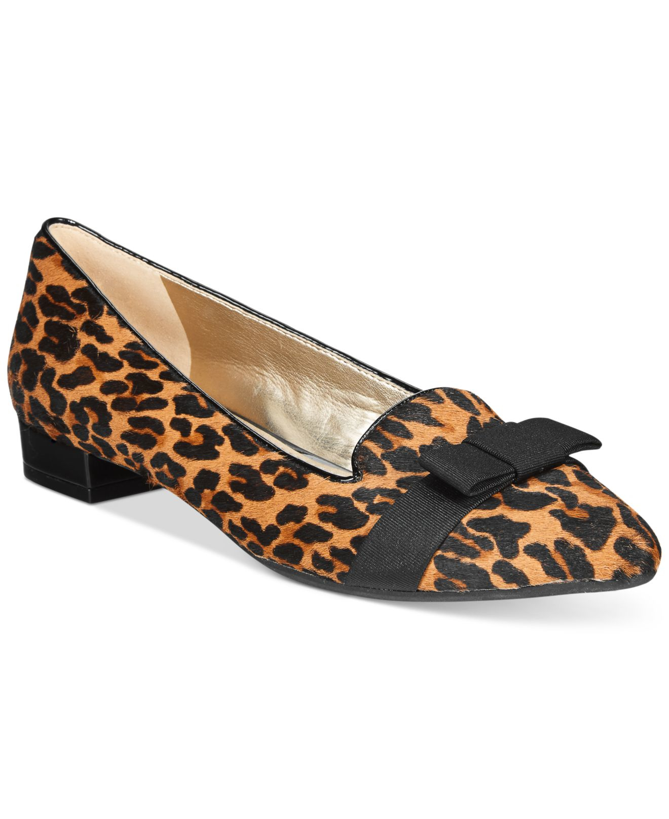 animal print pointed toe flats