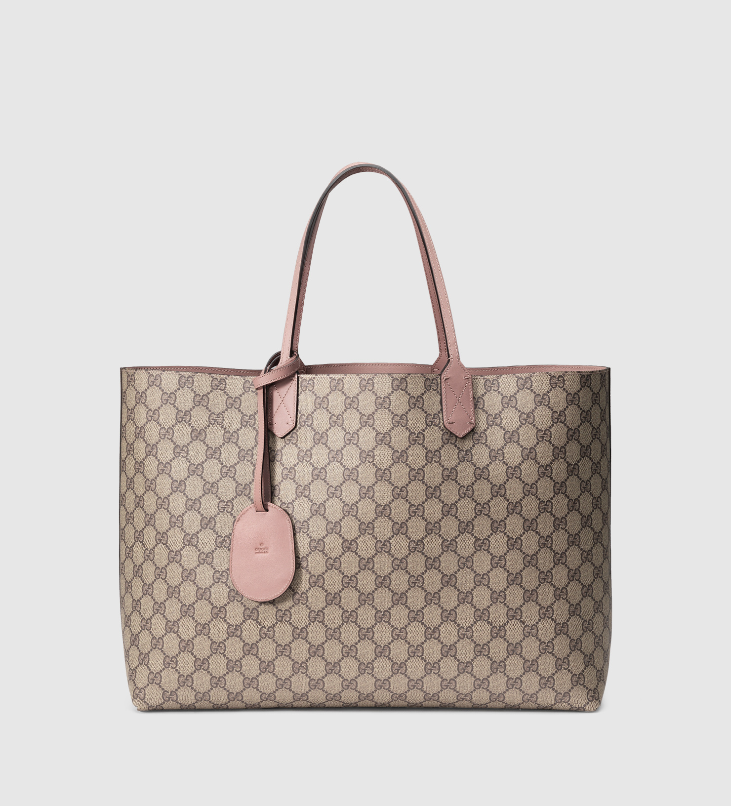 Gucci Reversible Gg Leather Tote in Pink | Lyst