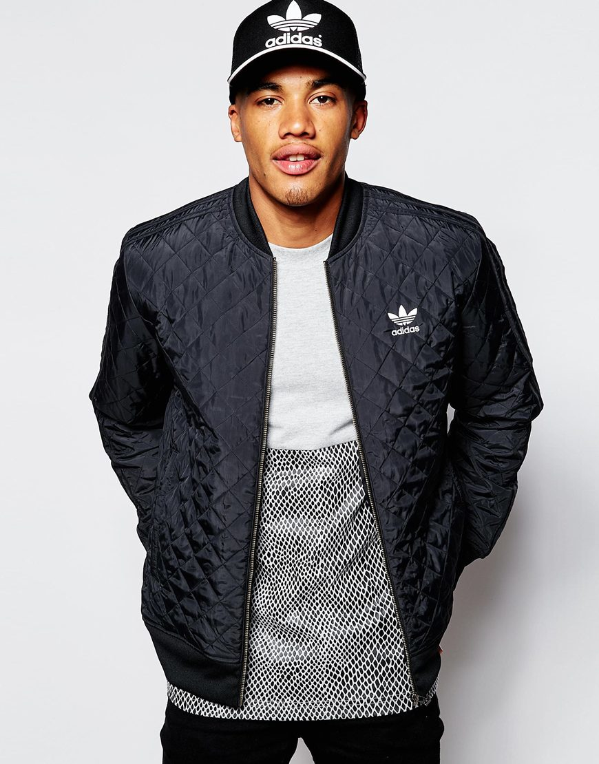 adidas Originals Quilted Jacket Ab7862 in Black for Men | Lyst