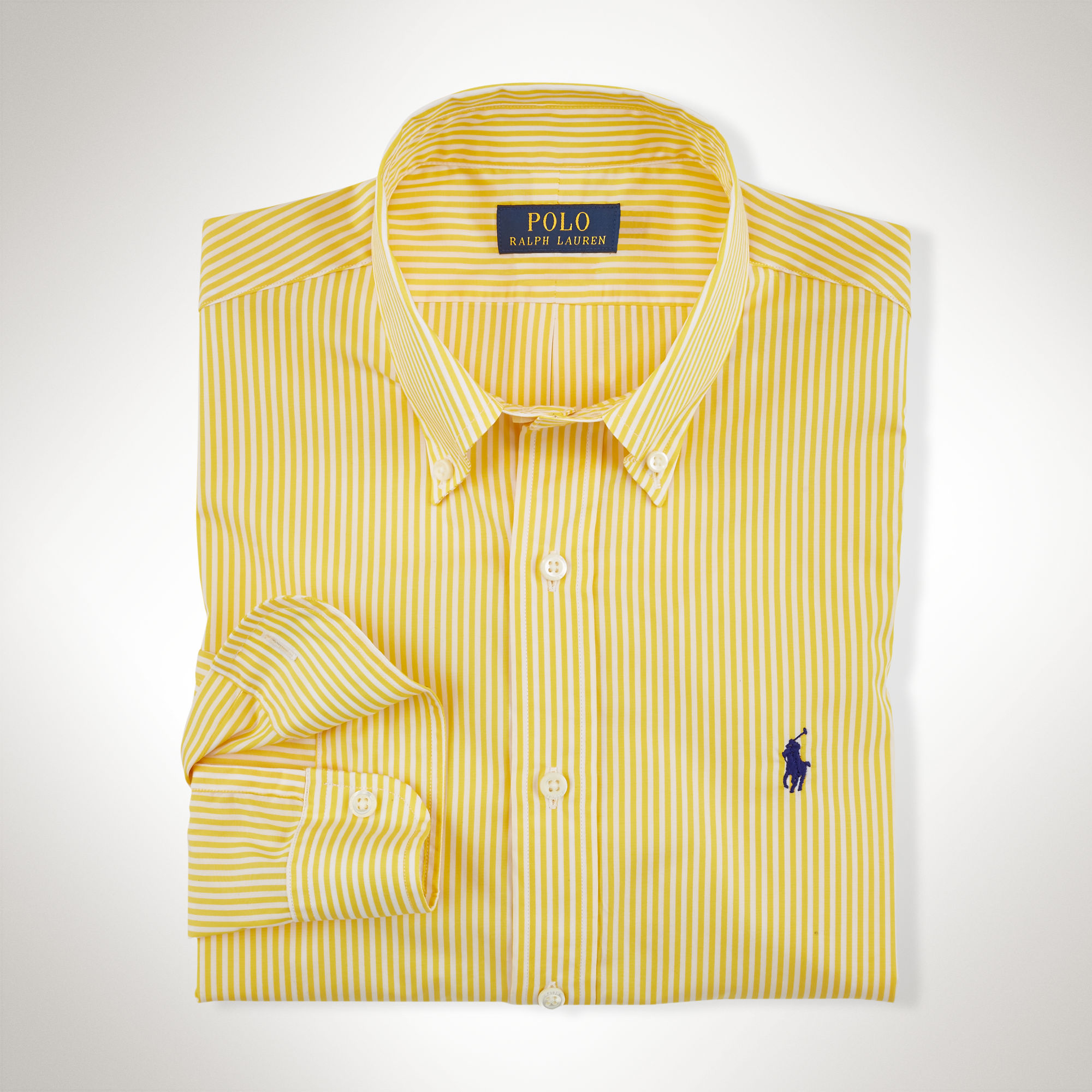 ralph lauren yellow striped shirt