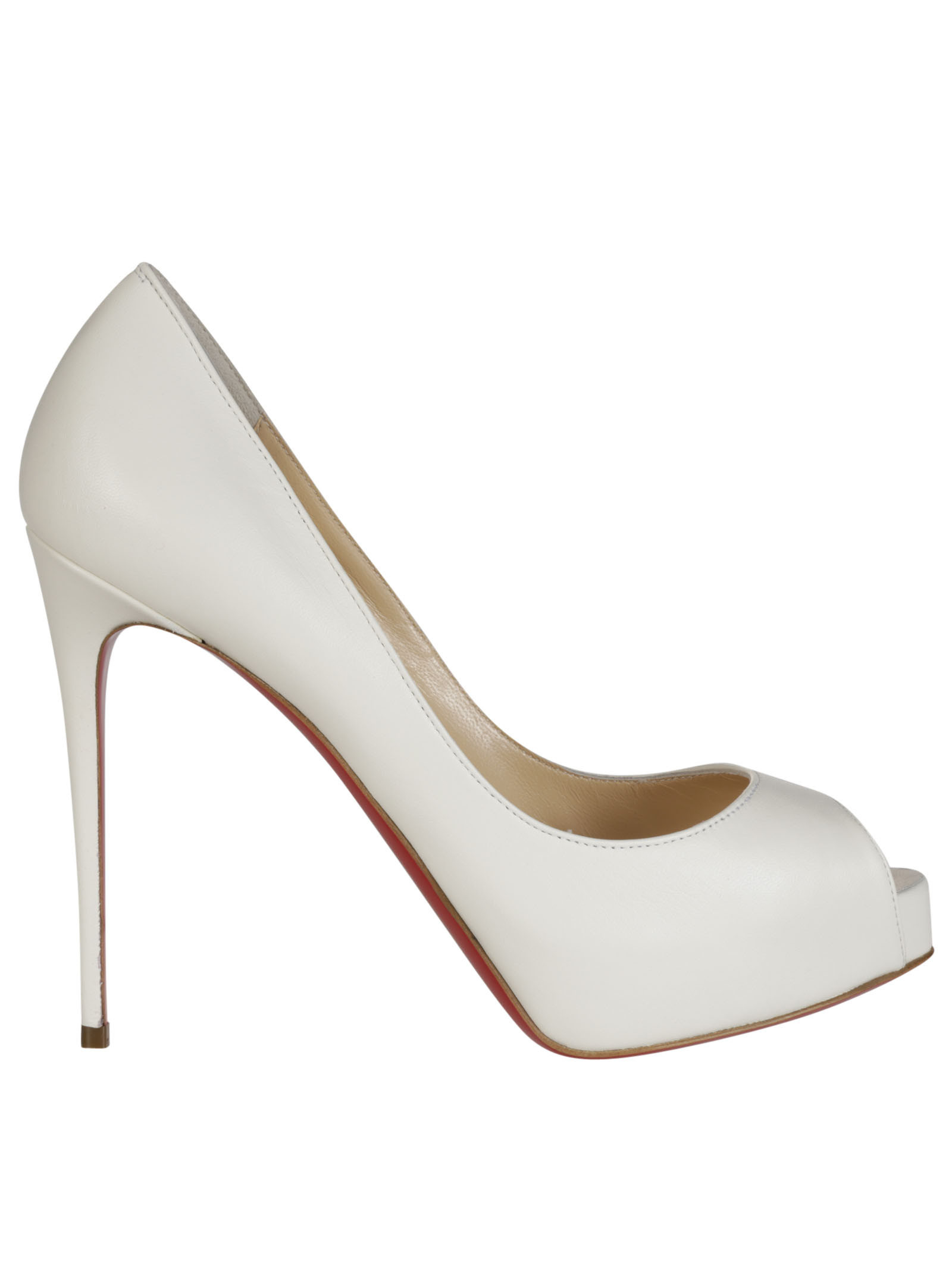 Christian louboutin Very Prive Leather Platform Pumps in Brown ...  