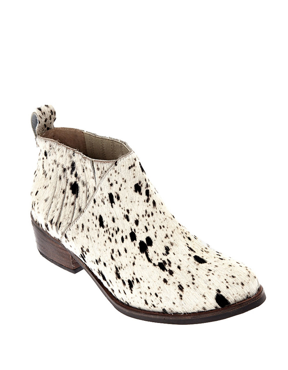 pony hair ankle boots