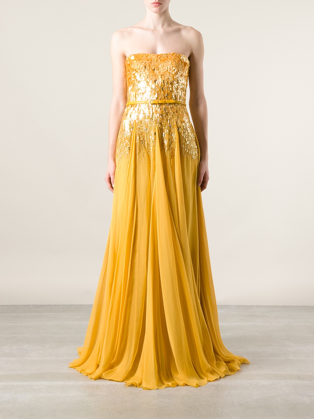 elie saab gold gown
