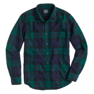 J.Crew Tall Herringbone Flannel Shirt 
