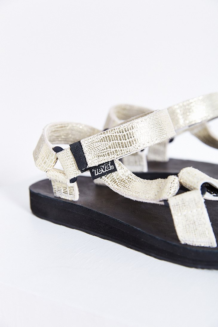 Teva Original Leather Metallic Sandal | Lyst