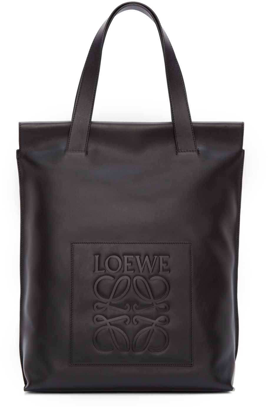 Loewe Black Leather Shopper Tote for Men | Lyst