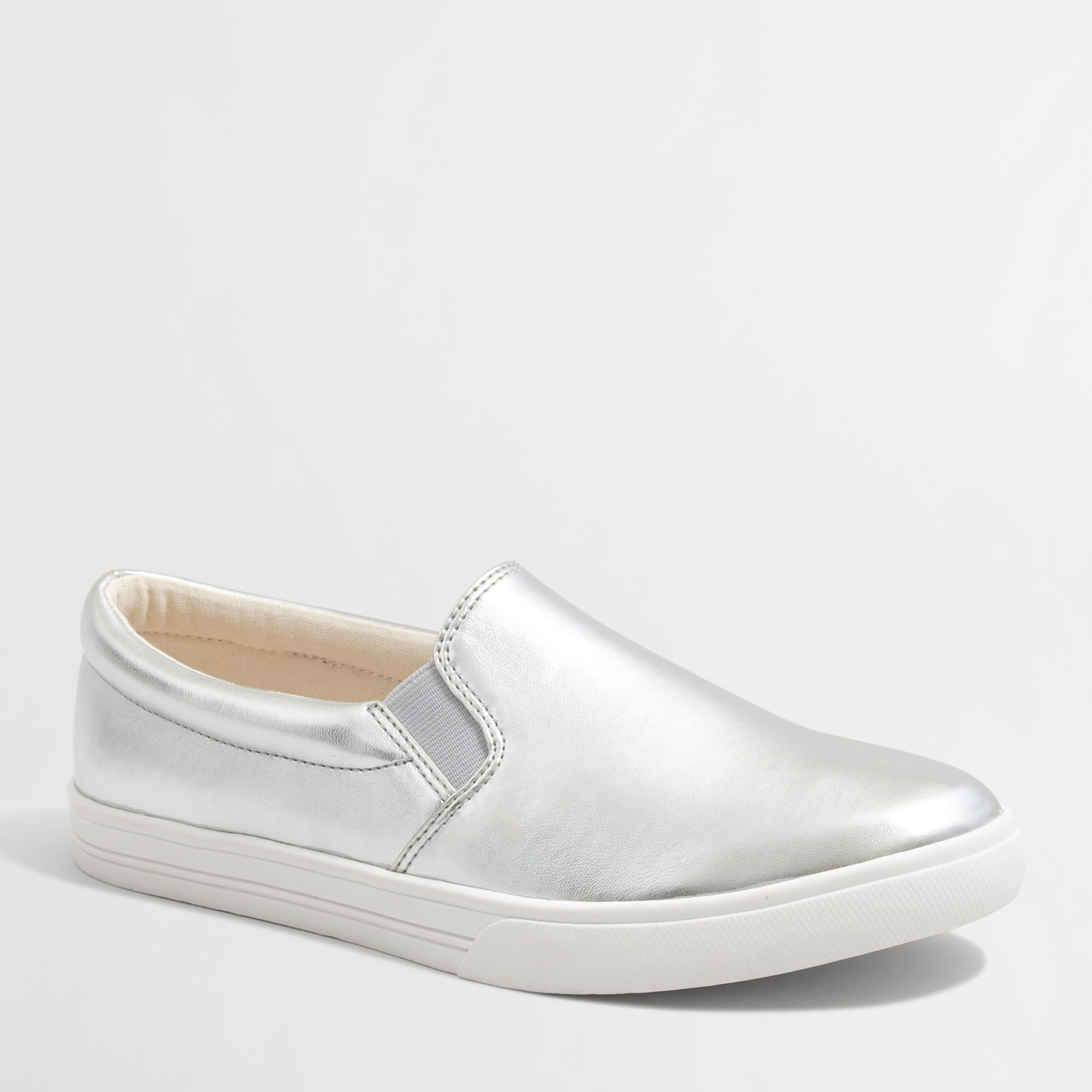 vans metallic slip on j crew