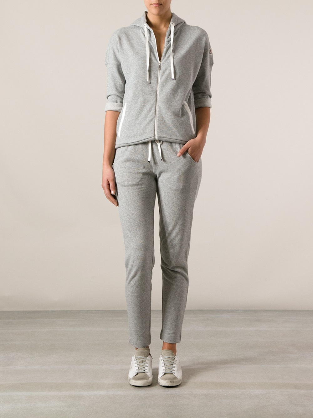 Lyst - Moncler Drawstring Track Pant in Gray
