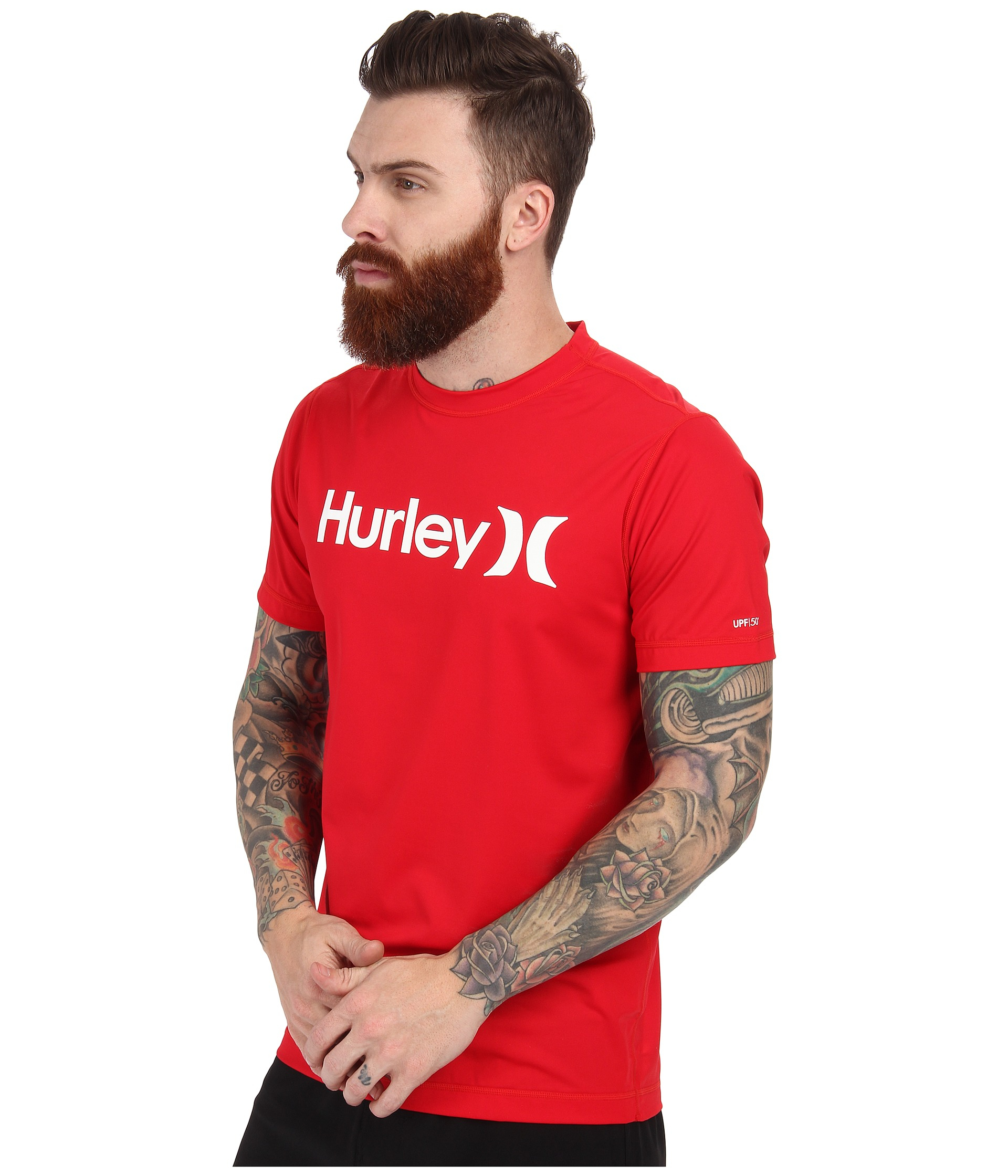 red hurley shirt