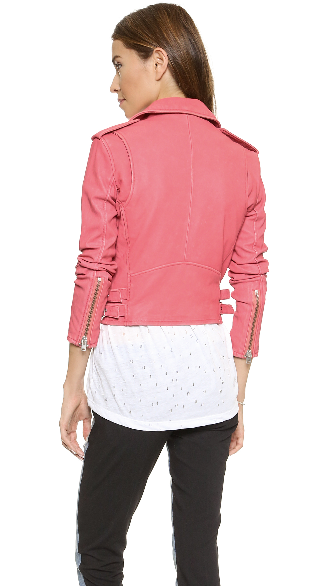 iro pink leather jacket