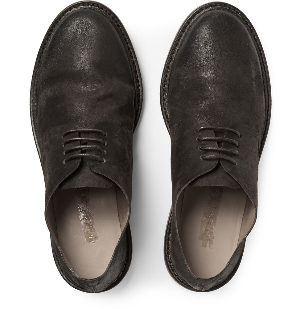 Marsèll Washed-Leather Derby Shoes in Brown for Men - Lyst