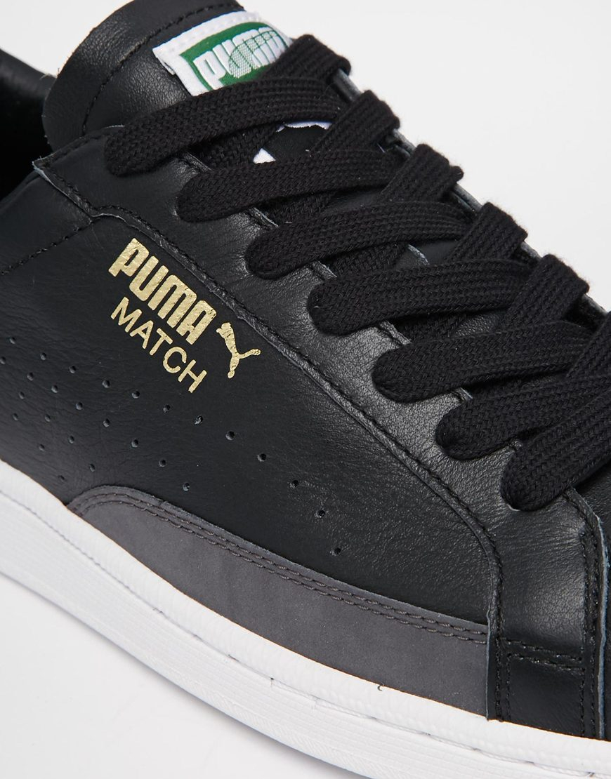 PUMA Match 74 Leather Sneakers in Black for Men - Lyst