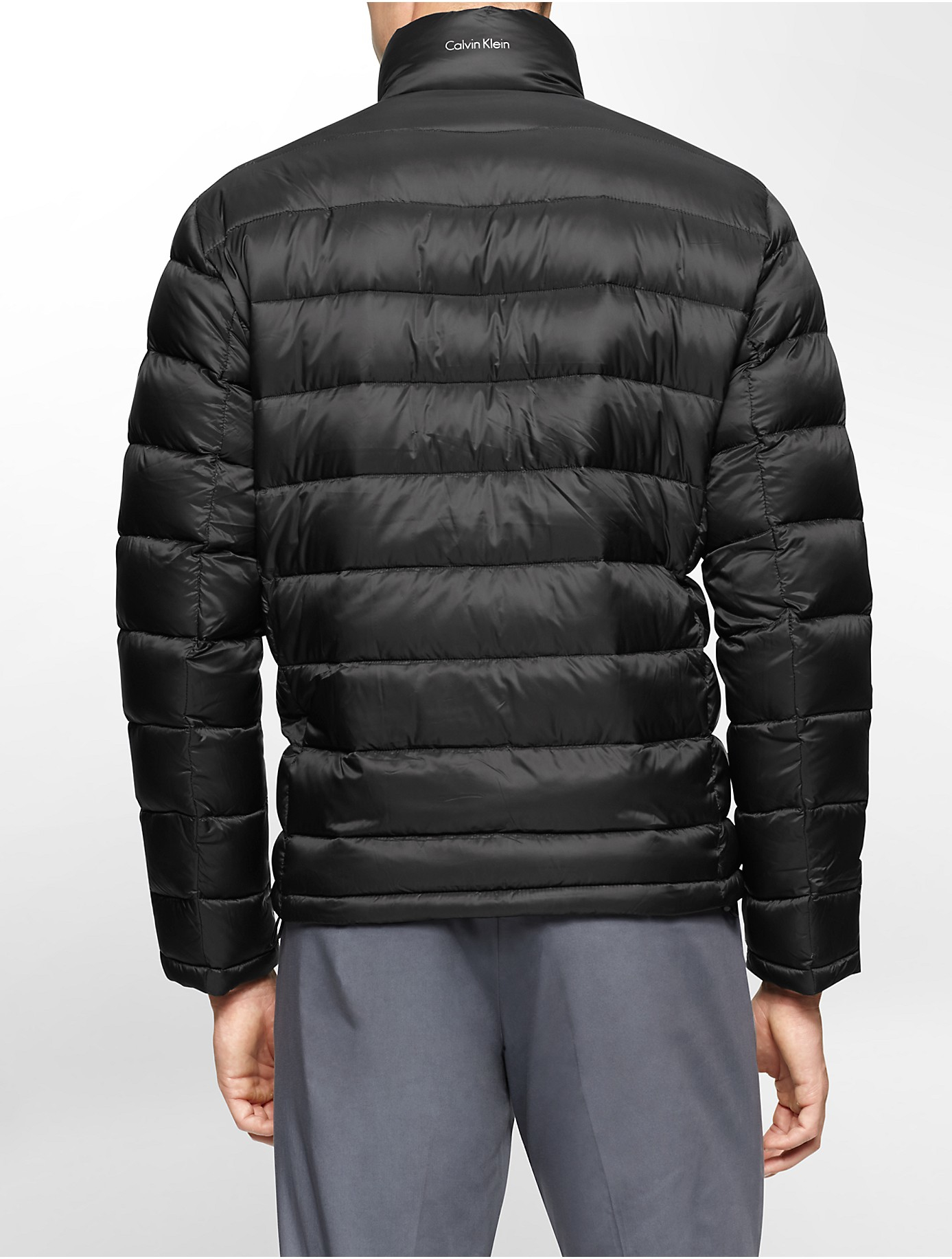 Download Calvin Klein White Label Packable Down Jacket in Black - Lyst
