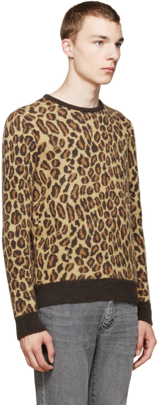 Saint laurent online leopard sweater