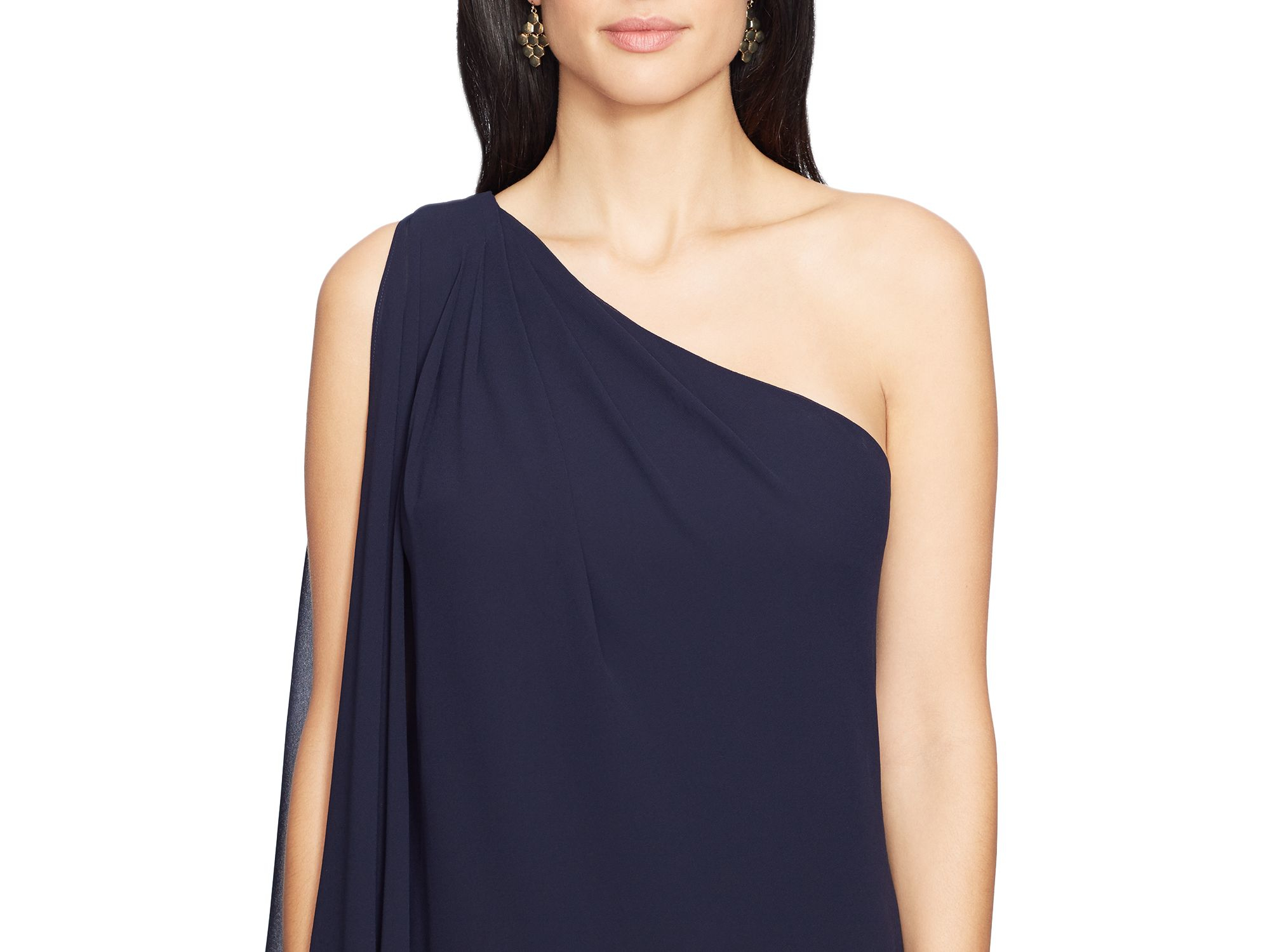 ralph lauren one shoulder dress