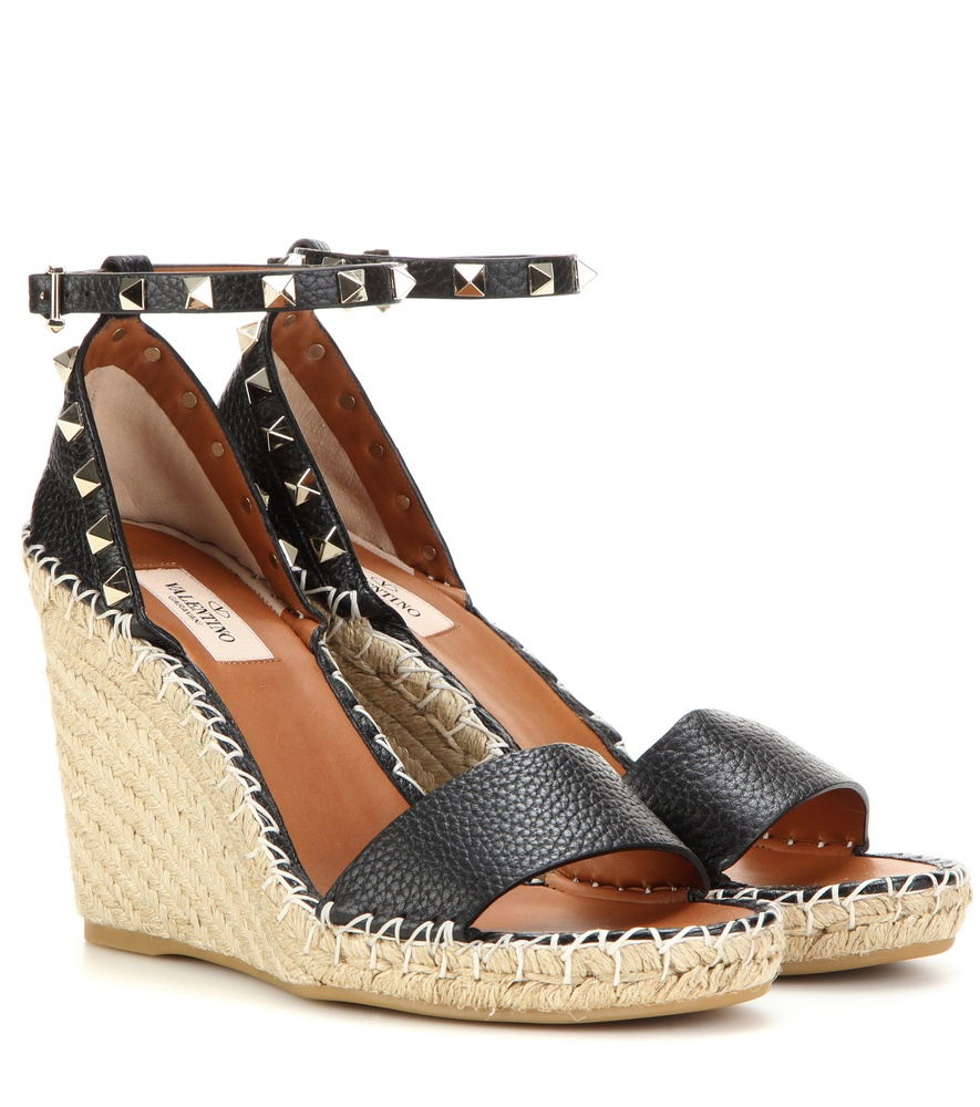 black valentino wedges