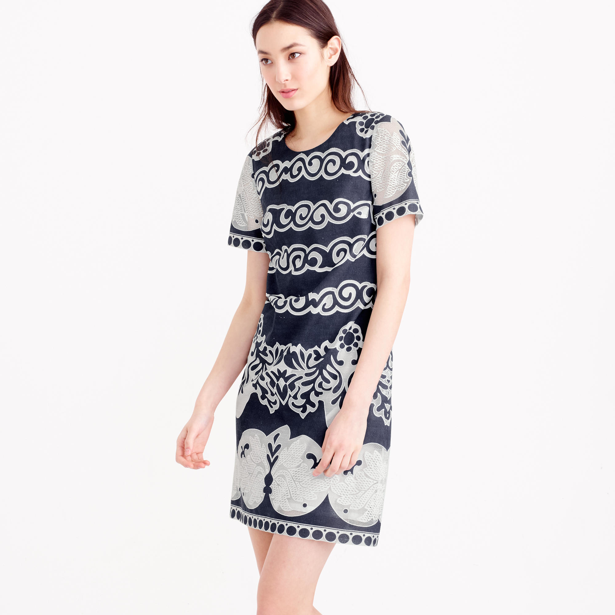 j crew white lace dress