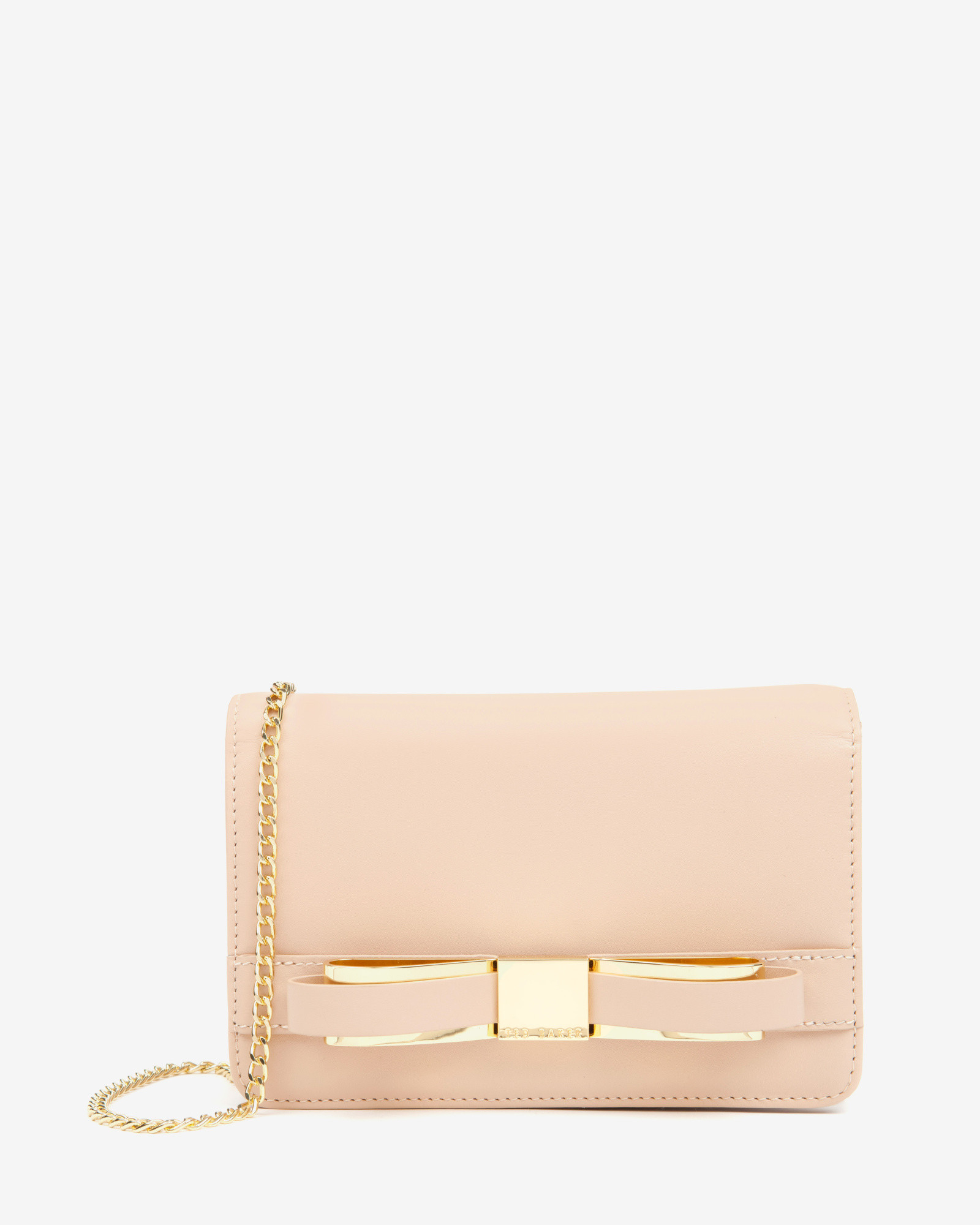 Lyst - Ted Baker Bow Clutch Bag in Natural