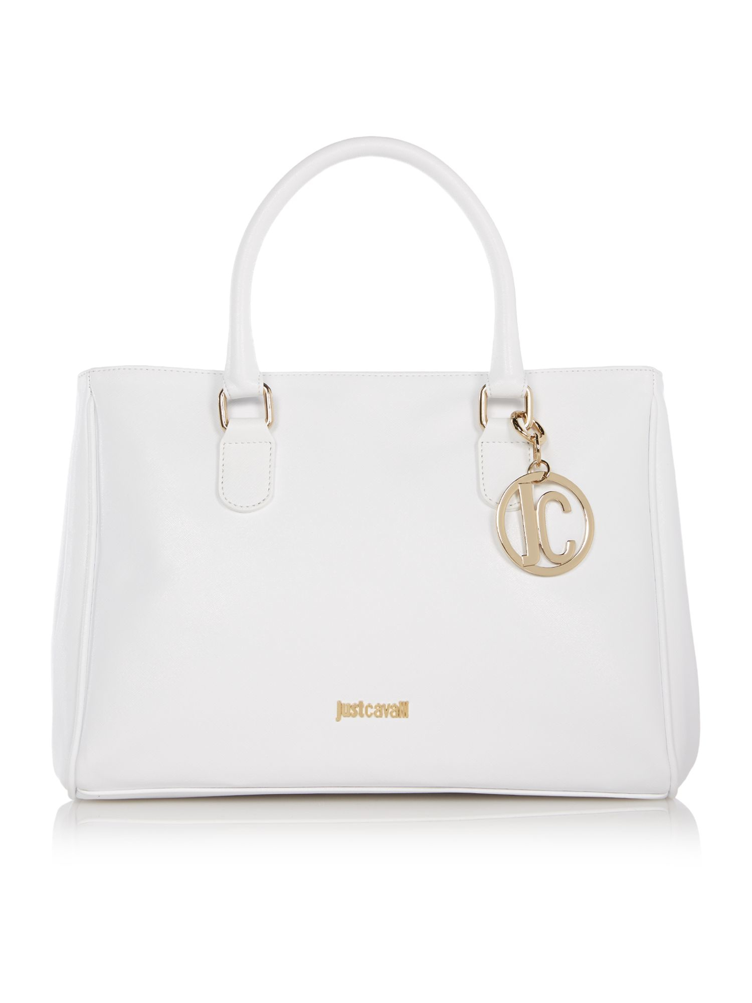 Just cavalli White Small Tote Bag in White | Lyst